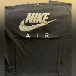 Medium Nike Shortsleeve Tee: Black with Silver Branding & slight iridescence